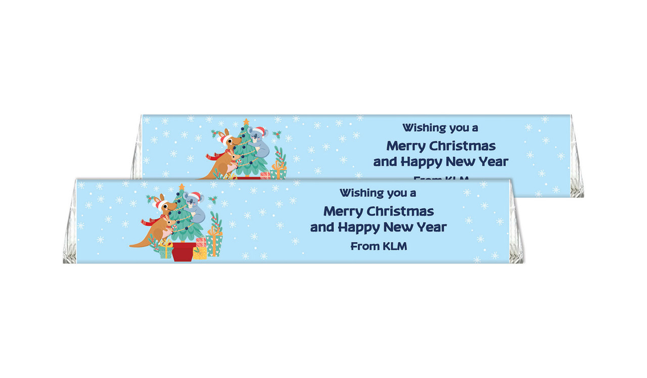 Aussie Animals Christmas Personalised Toblerone Bar 50g
