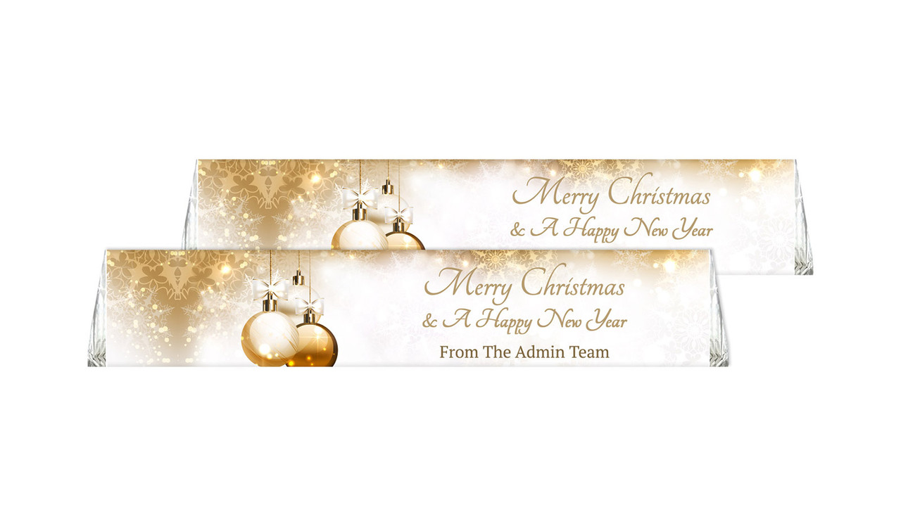Bronzed Baubles Christmas Personalised Toblerone Bar 50g