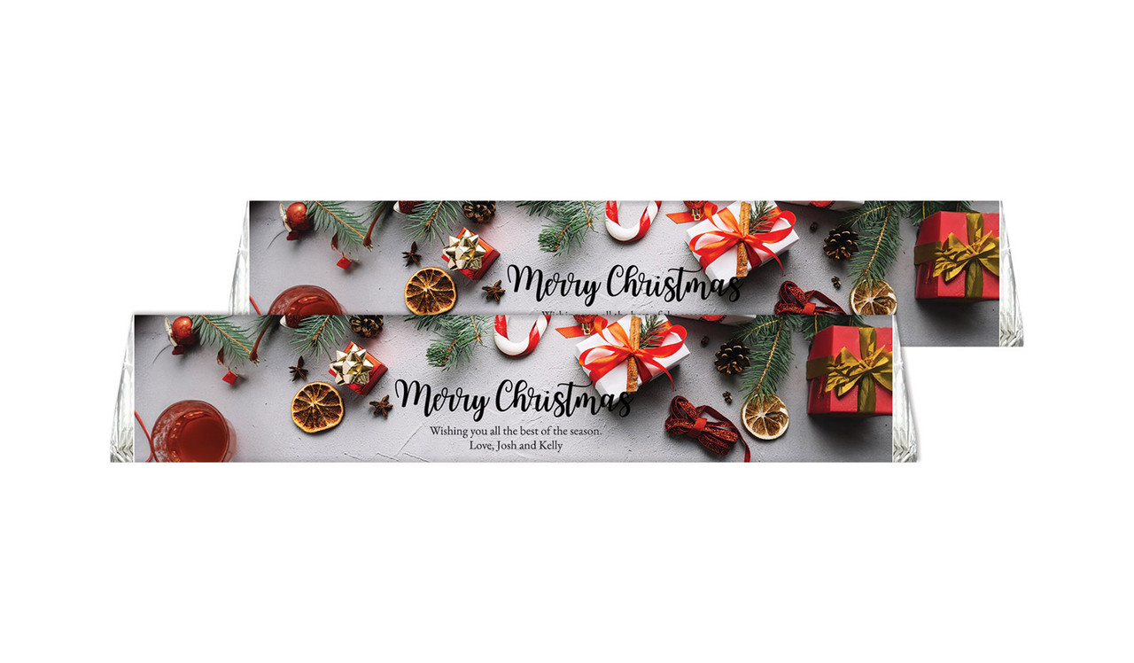 Christmas Background Personalised Toblerone Bar 50g