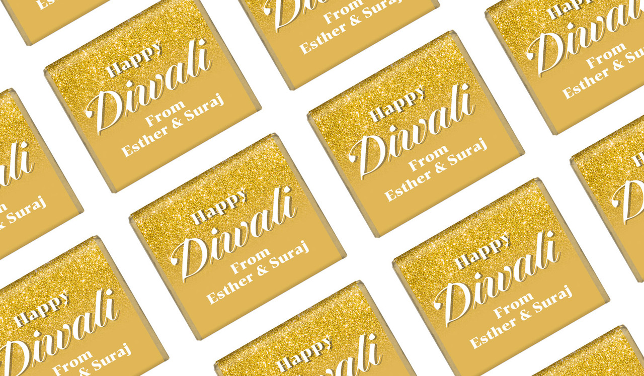 Gold Dust Personalised Diwali Mini Chocolate