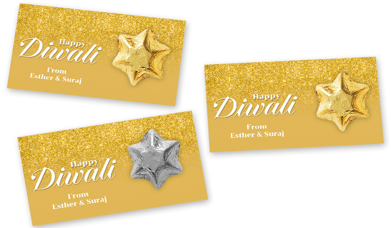 Gold Dust Personalised Diwali Star Card