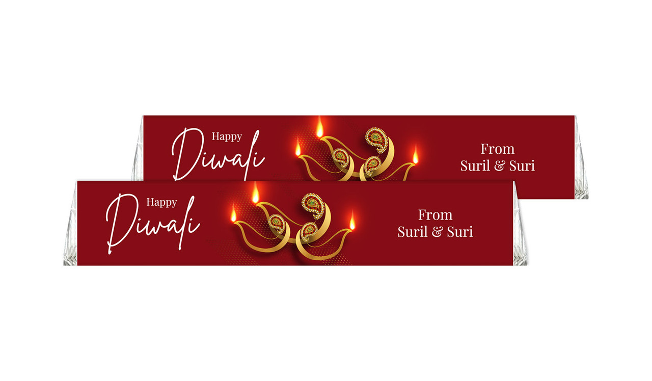 Elegant Lantern Personalised Toblerone Diwali Chocolates 50g