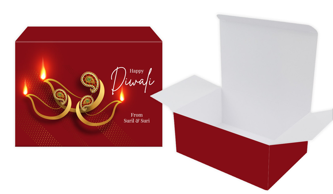 Elegant Lantern Diwali Personalised Tuck Gift Box