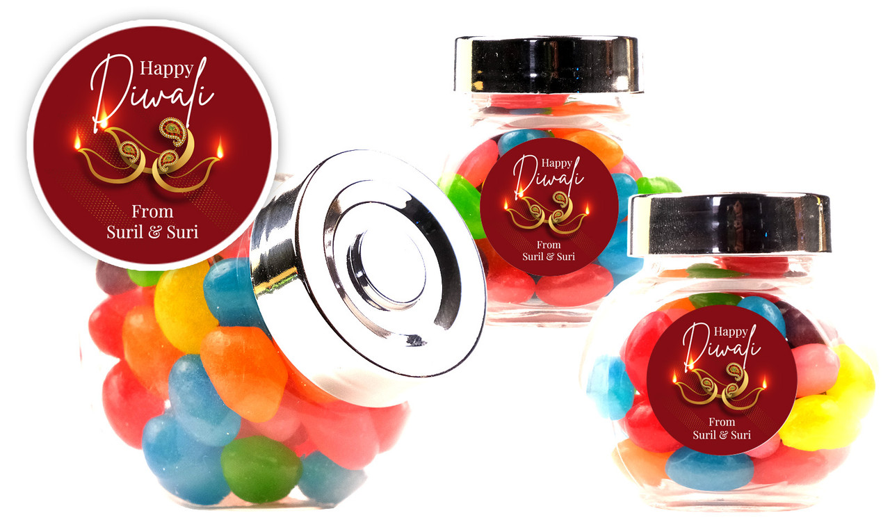 Elegant Lantern Diwali Personalised Mini Candy Jar