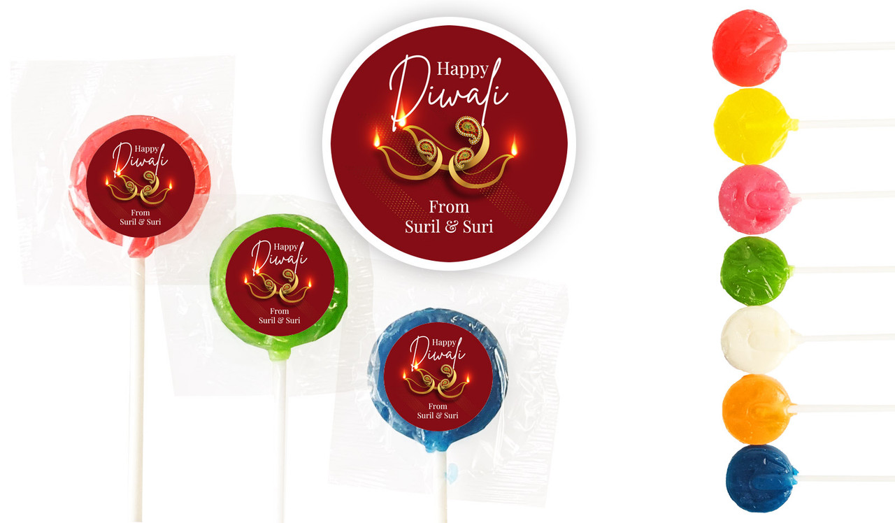 Elegant Lantern Diwali Custom Mini Pops
