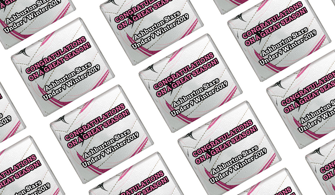 Netball Ball Personalised Mini Chocolates