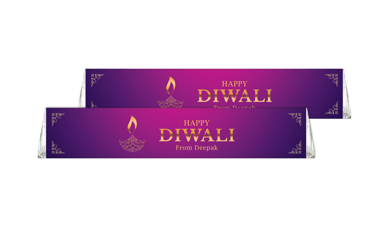 Purple Personalised Toblerone Diwali Chocolates 50g