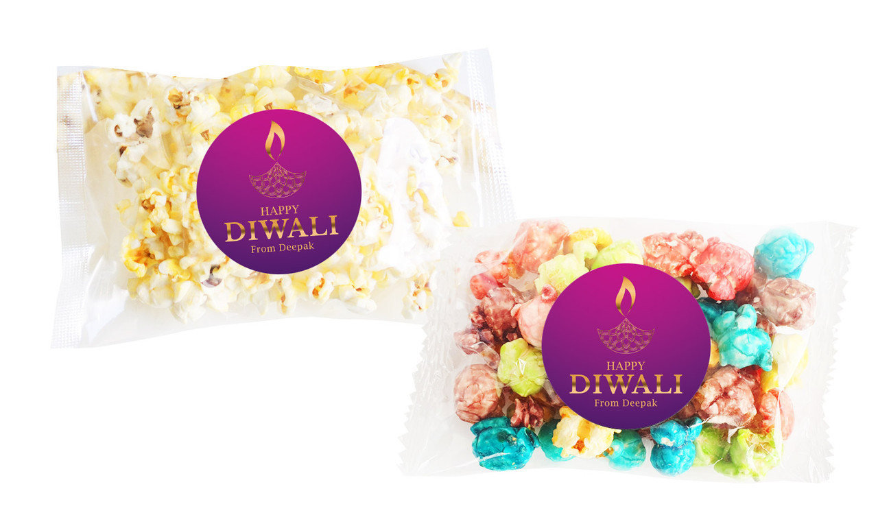 Purple Diwali Personalised Popcorn Bag