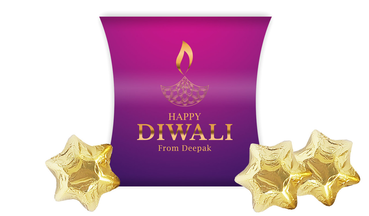 Purple Diwali Personalised Pillow Boxes
