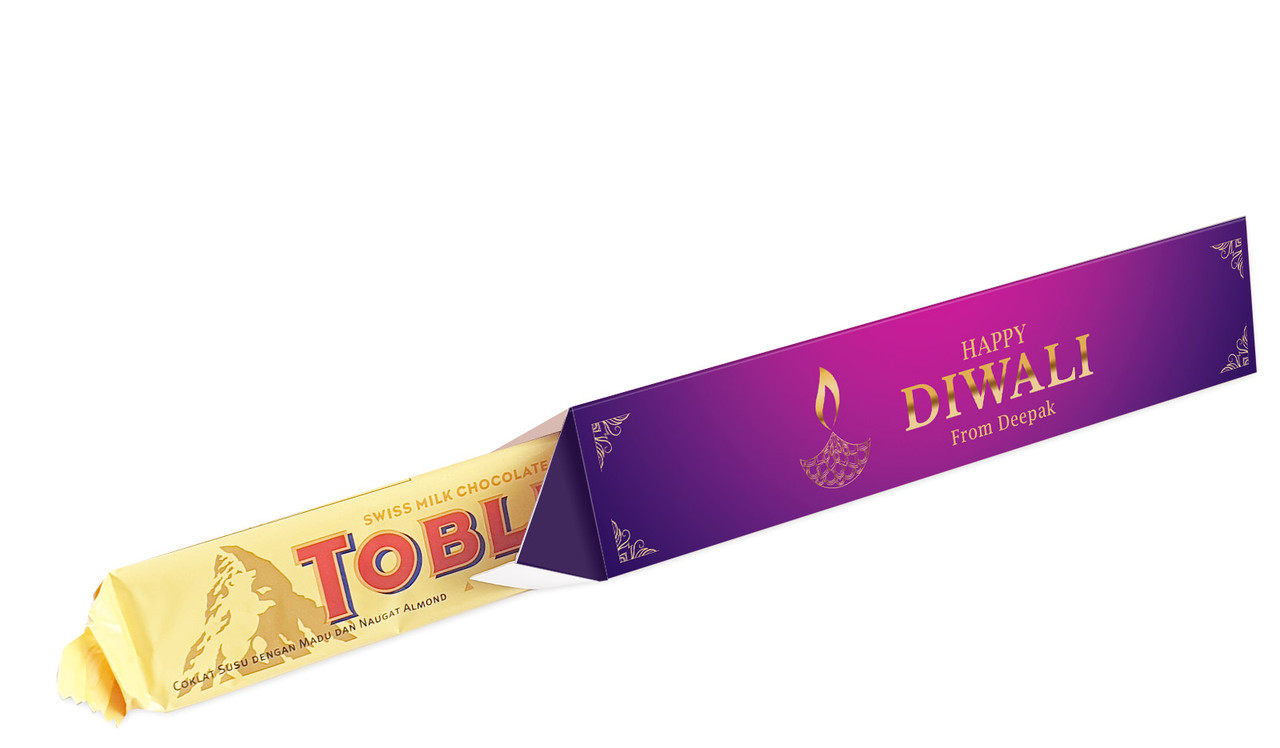 Purple Diwali Toblerone Bar In A Box
