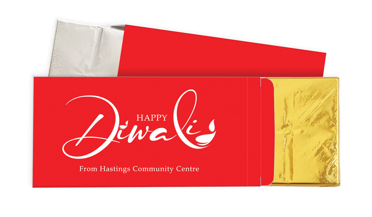 Red Diwali Personalised Chocolate Bar In A Box