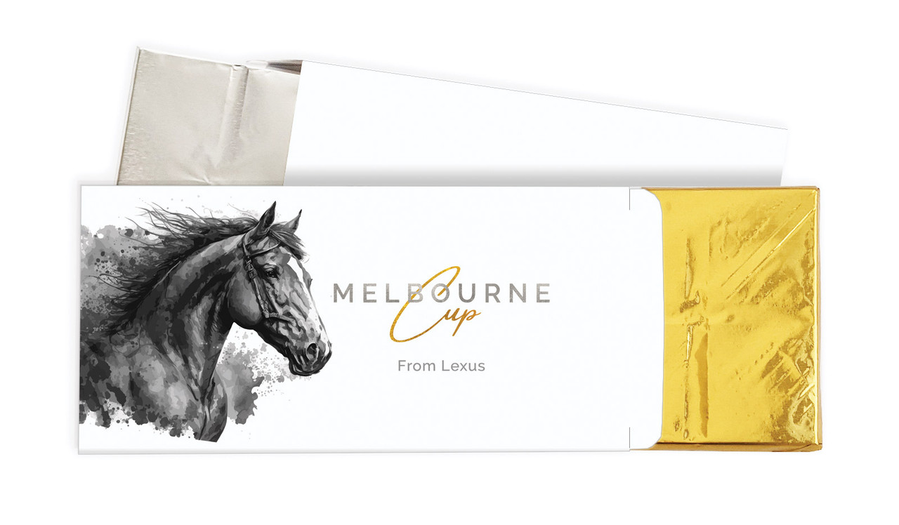 Dark Horse Melbourne Cup Horse Racing Chocolate Bar In A Box