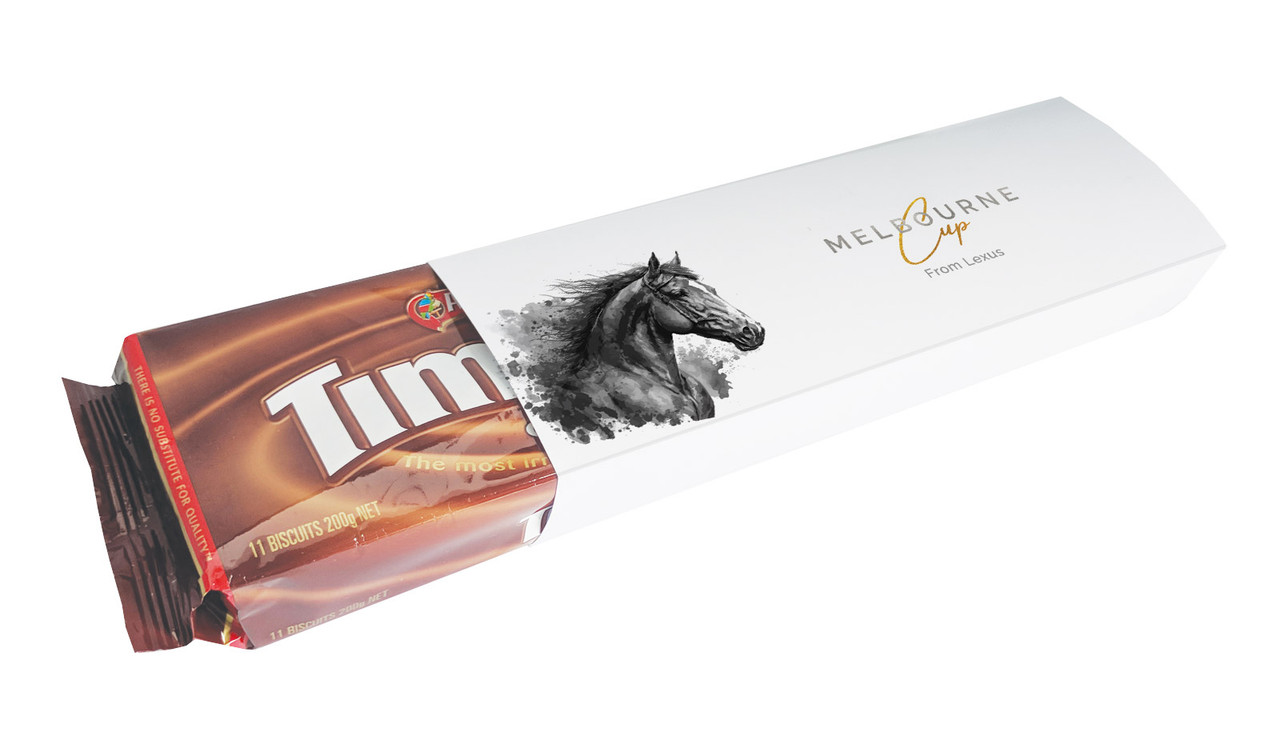 Dark Horse Melbourne Cup Horse Racing Custom Packet Of TimTams TM