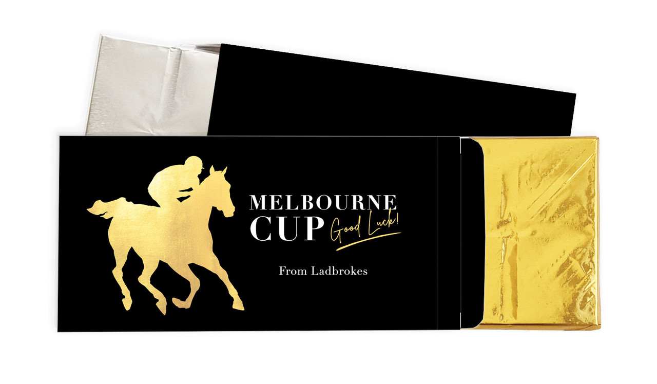 Gold Trip Melbourne Cup Horse Racing Chocolate Bar In A Box