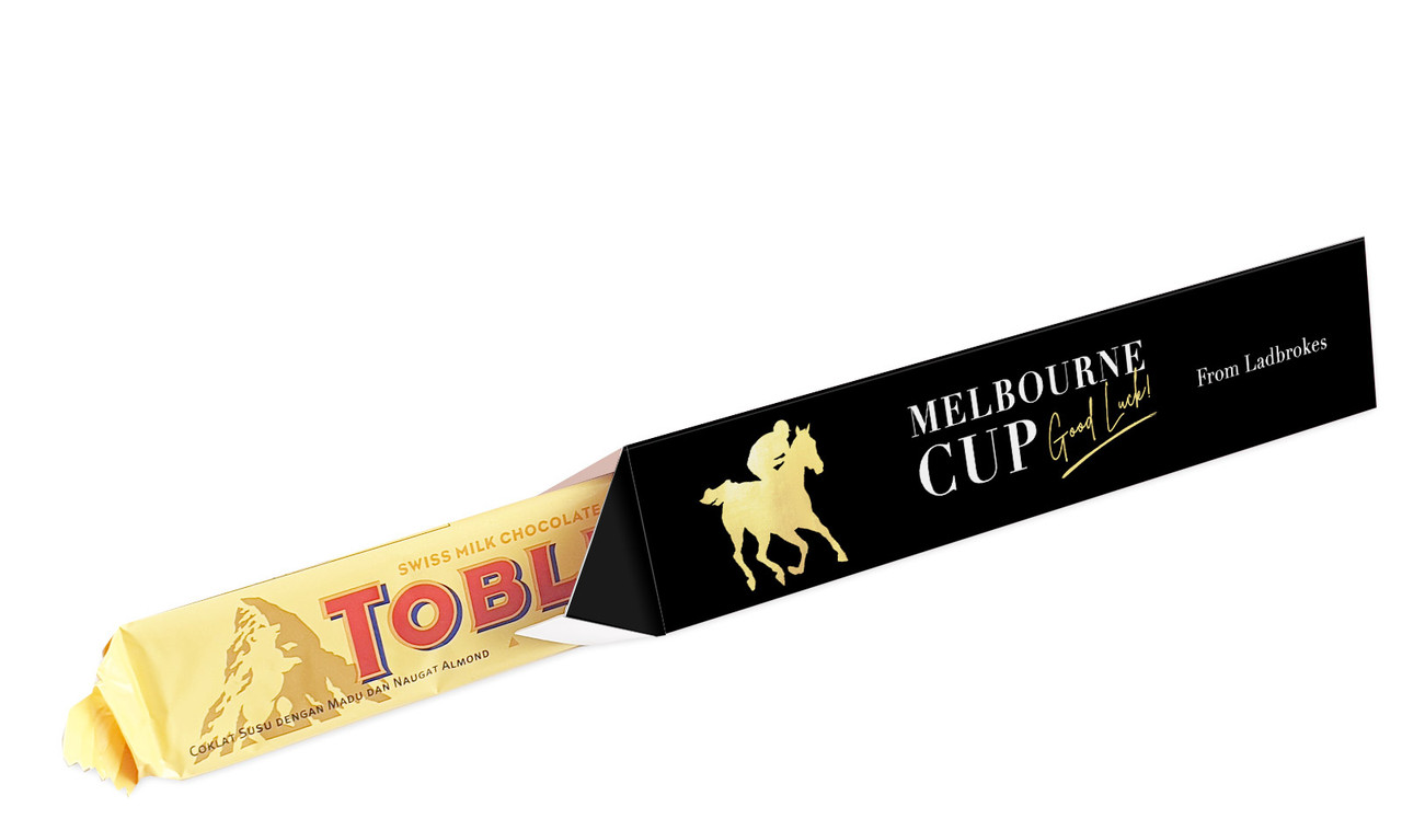 Gold Trip Melbourne Cup Horse Racing Toblerone Bar In A Box