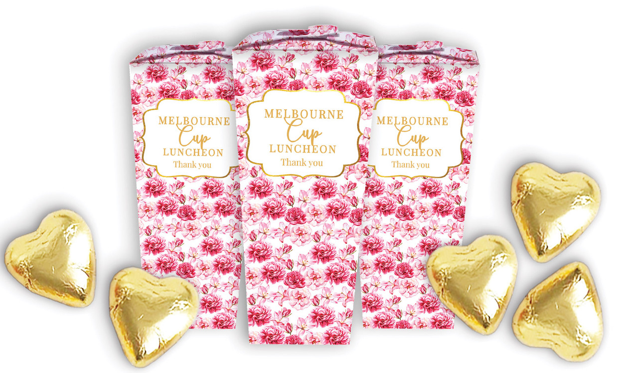 Pink Flowers Melbourne Cup Horse Racing Chocaboxes