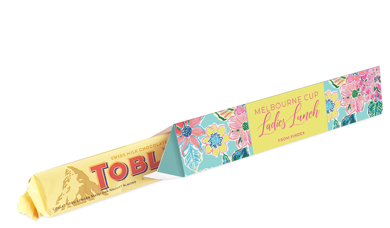 Spring Flowers Melbourne Cup Horse Racing Toblerone Bar In A Box