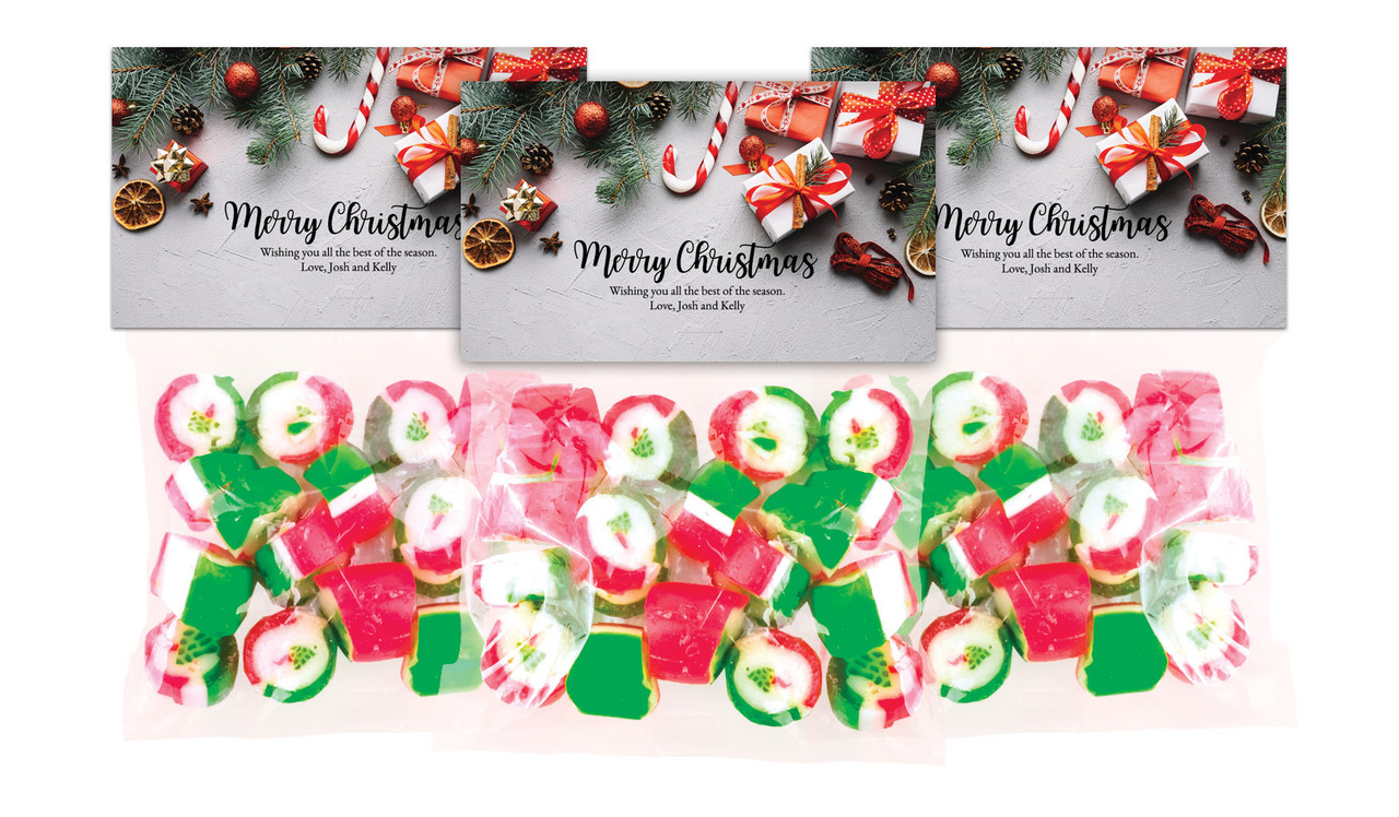 Christmas Background Festive Rock Candy Bags
