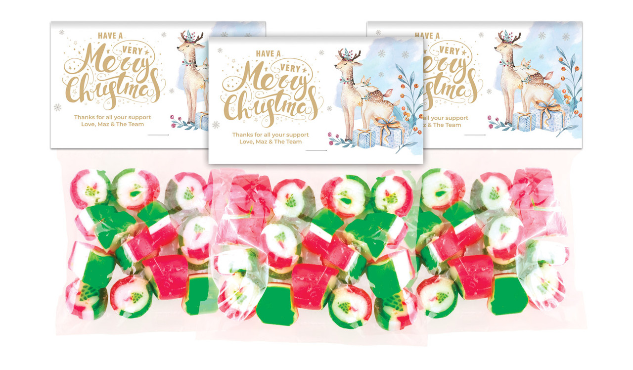 Deer Watercolour Festive Rock Candy Bags