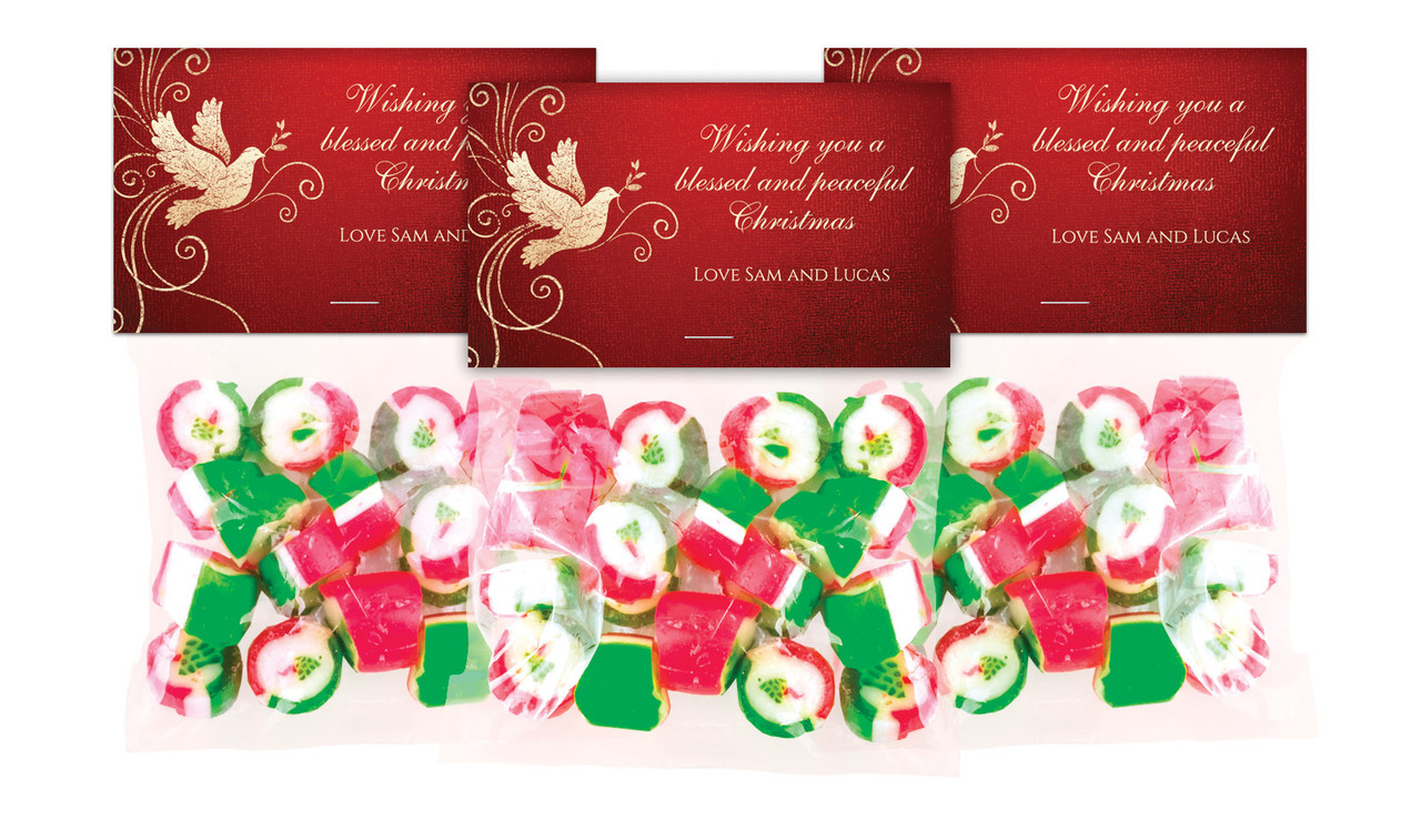 Dove In Gold Festive Rock Candy Bags