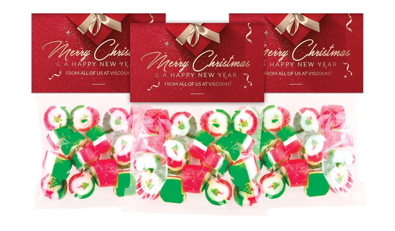 Glossy Gift - Red Festive Rock Candy Bags