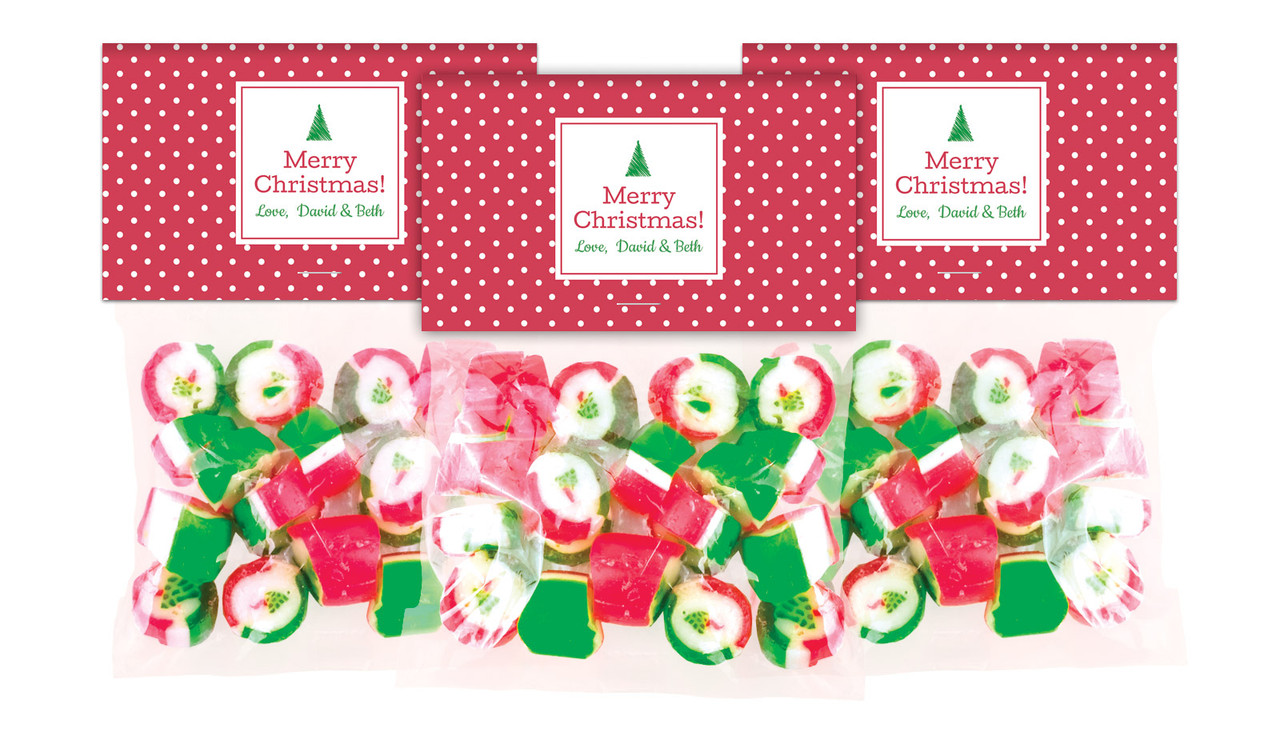 Red Polkadot Festive Rock Candy Bags