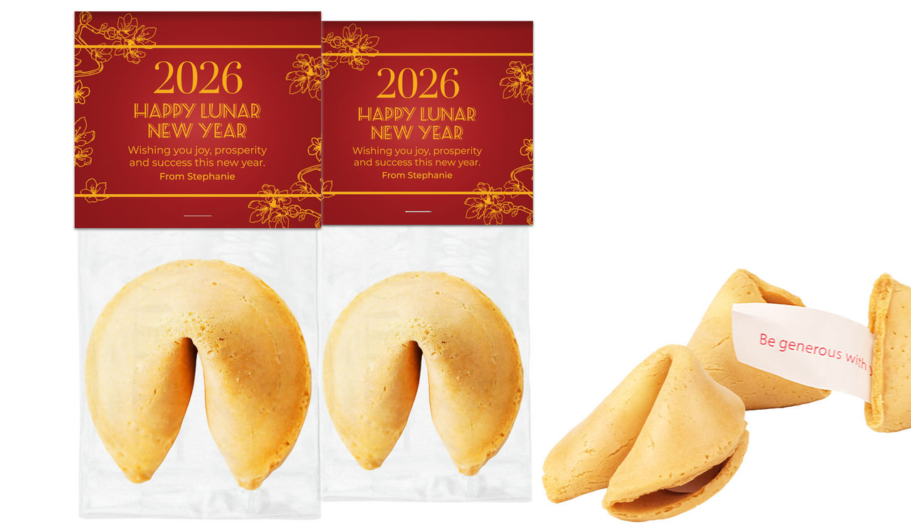 Cherry Blossoms Fortune Cookie With Personalised Topper