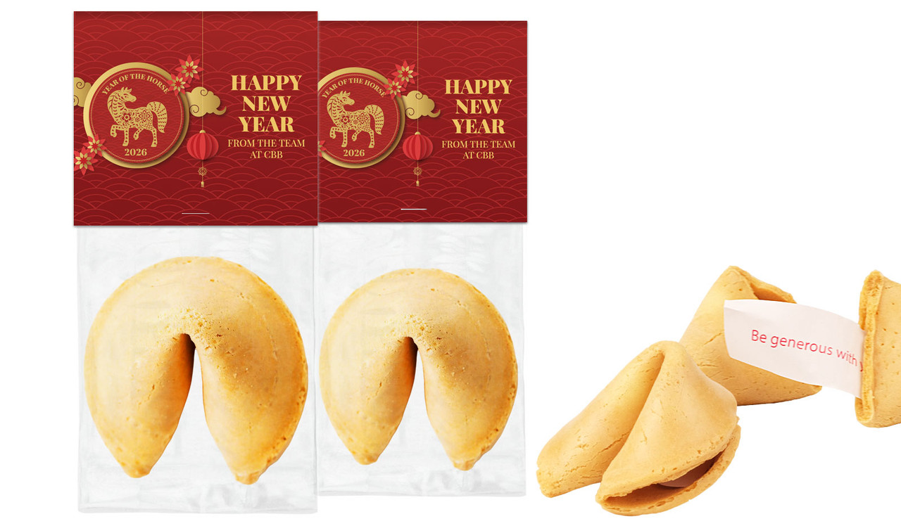 Gold Emblem Fortune Cookie With Custom Topper