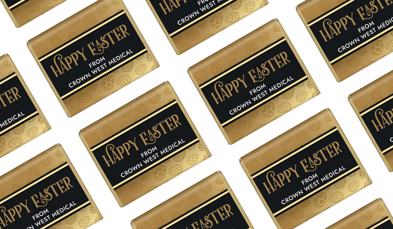 Bold Gold Easter Personalised Mini Chocolates