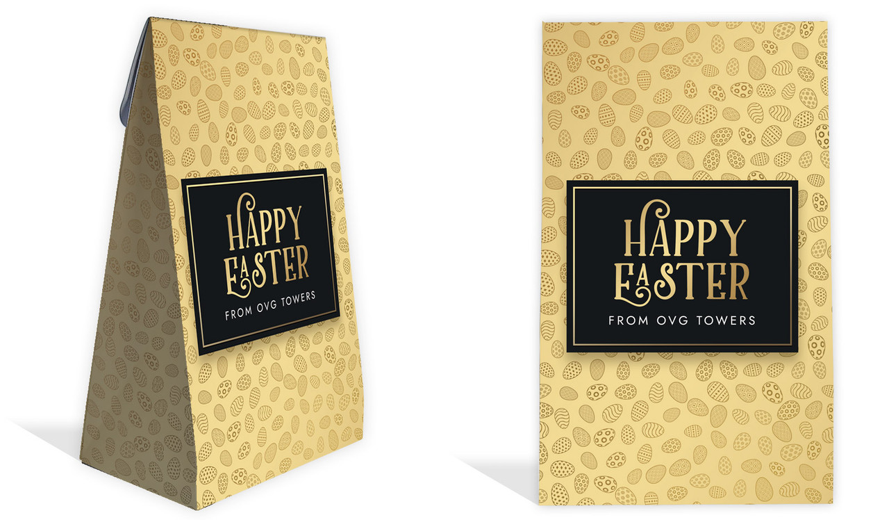 Bold Gold Personalised Easter Favour Bag