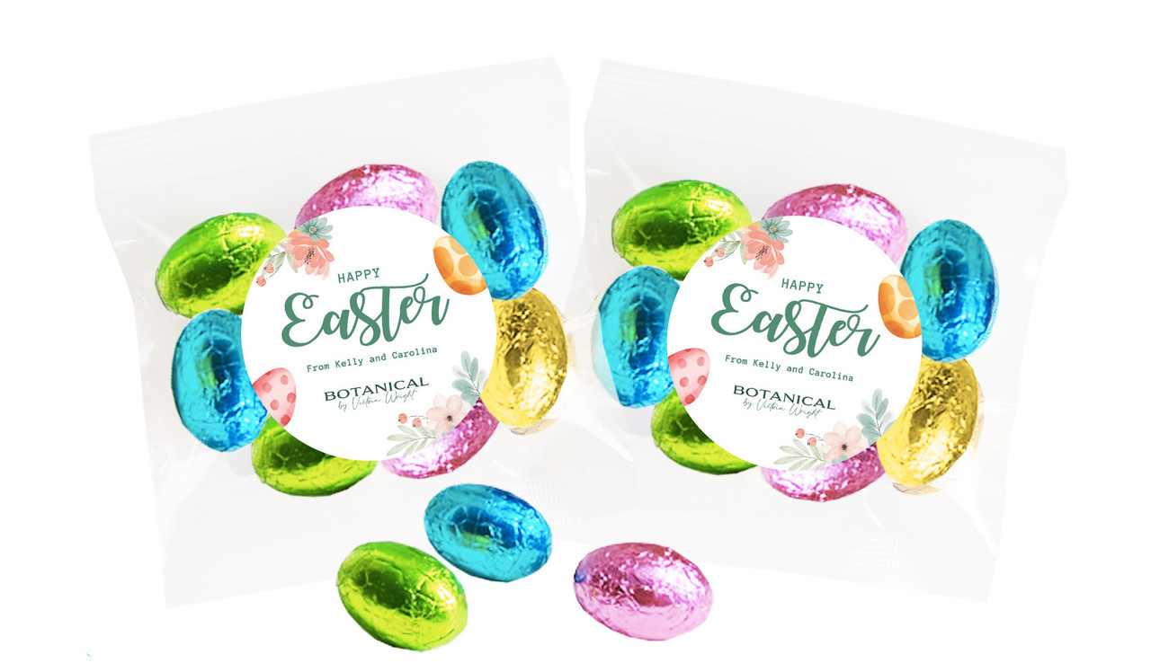 Botanical Eggs Personalised Bag Of Easter Eggs