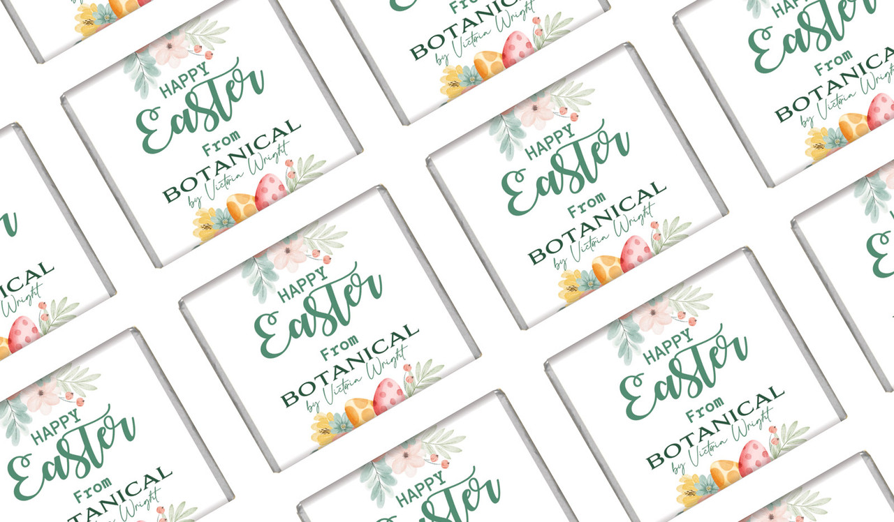 Botanical Eggs Easter Personalised Mini Chocolates