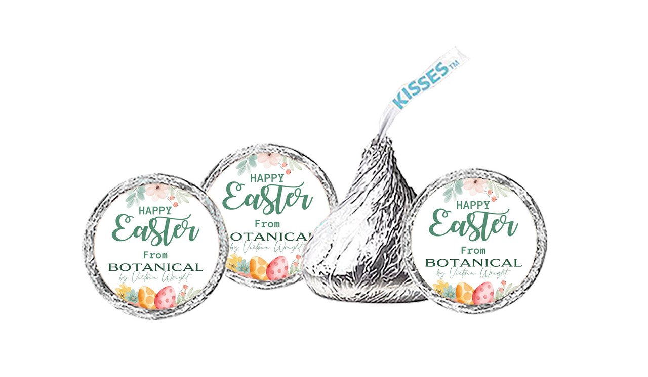 Botanical Eggs Easter Personalised Hershey's Kisses