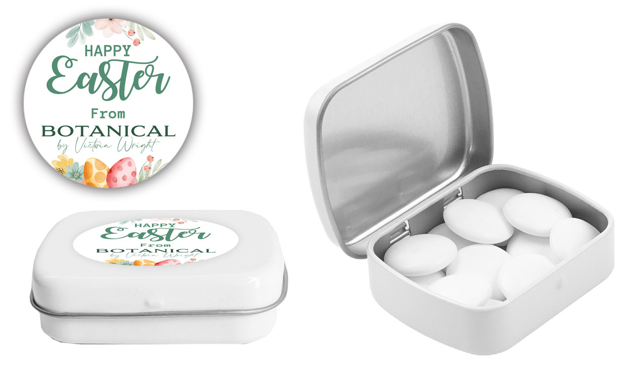 Botanical Eggs Personalised Mint Tins