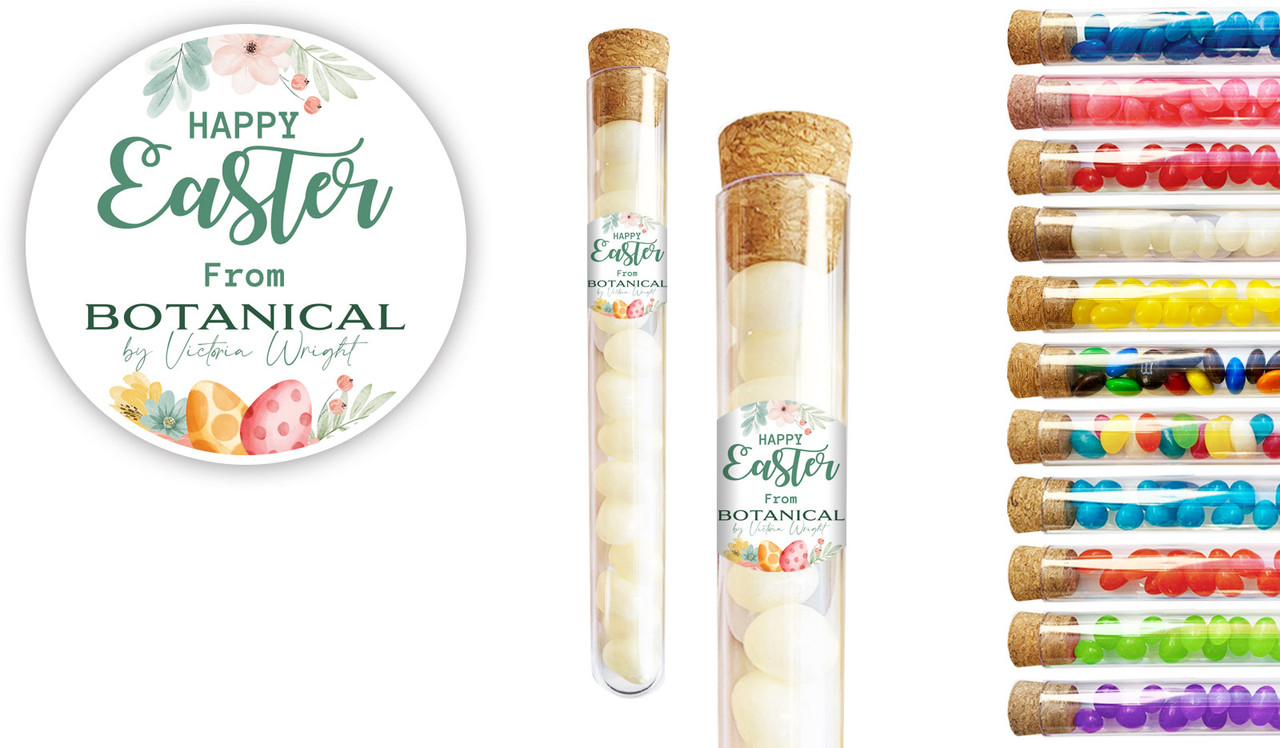 Botanical Eggs Easter Personalised Test Tubes