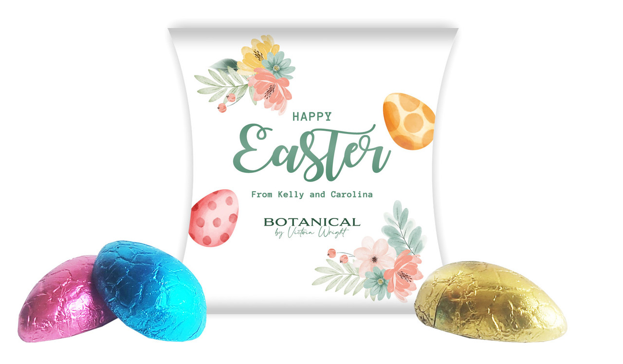 Botanical Eggs Easter Pillow Box