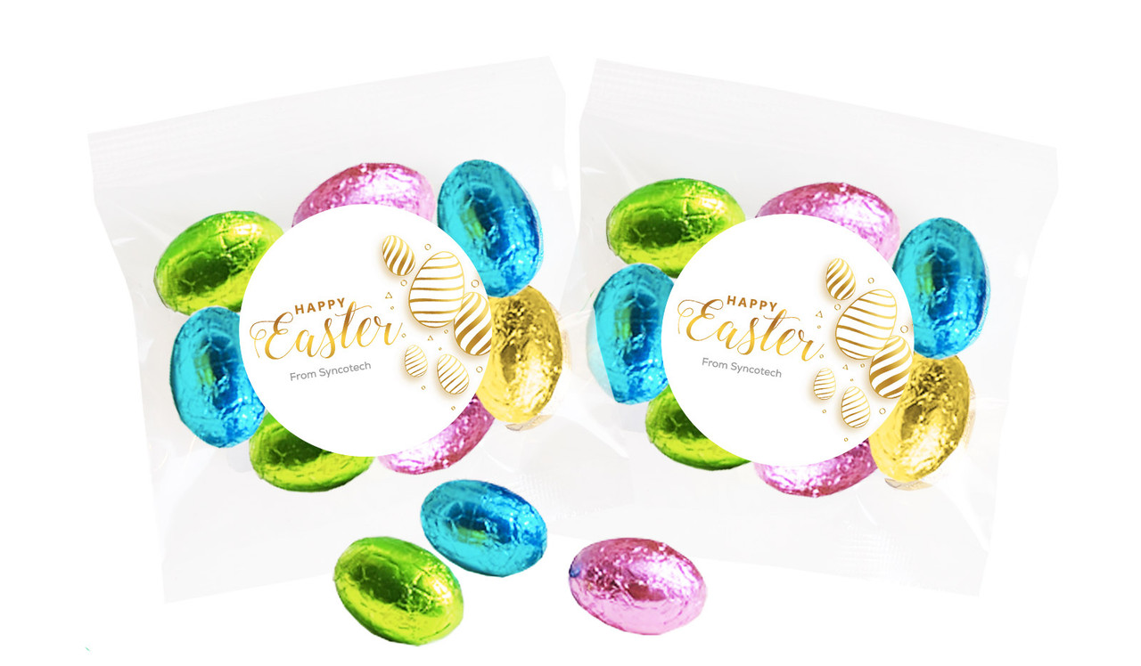 Bright Shiny Eggs Personalised Bag Of Easter Eggs