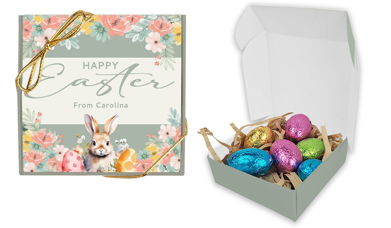 Forest Rabbit Personalised Easter Egg Nest Box