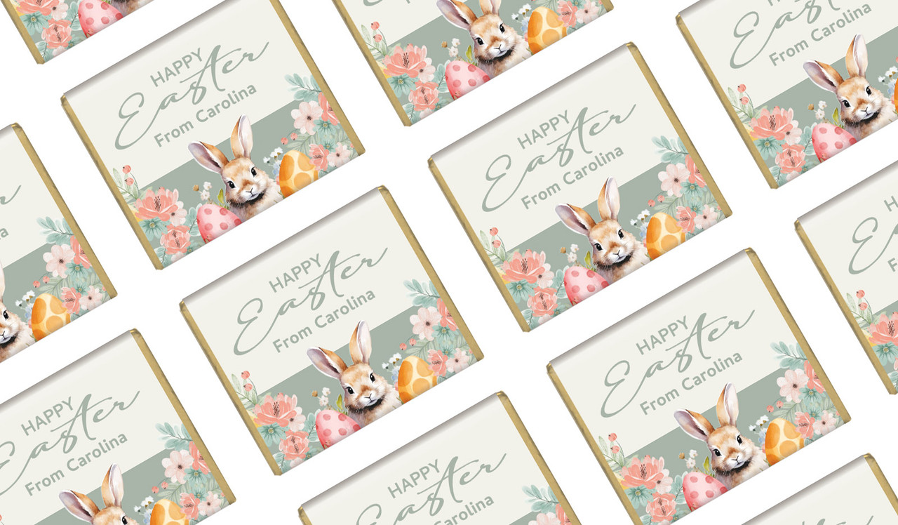 Forest Rabbit Easter Personalised Mini Chocolates