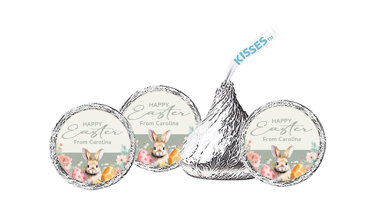 Forest Rabbit Easter Personalised Hershey's Kisses