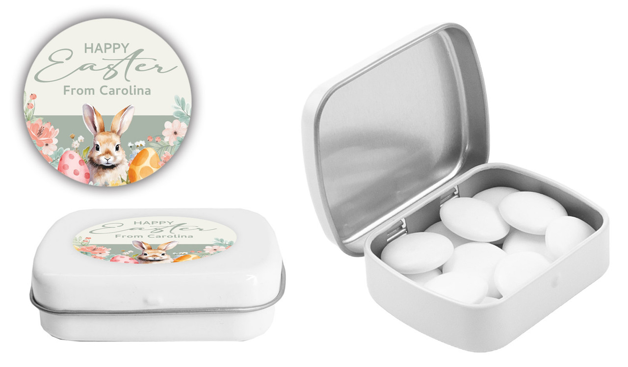 Forest Rabbit Personalised Mint Tins