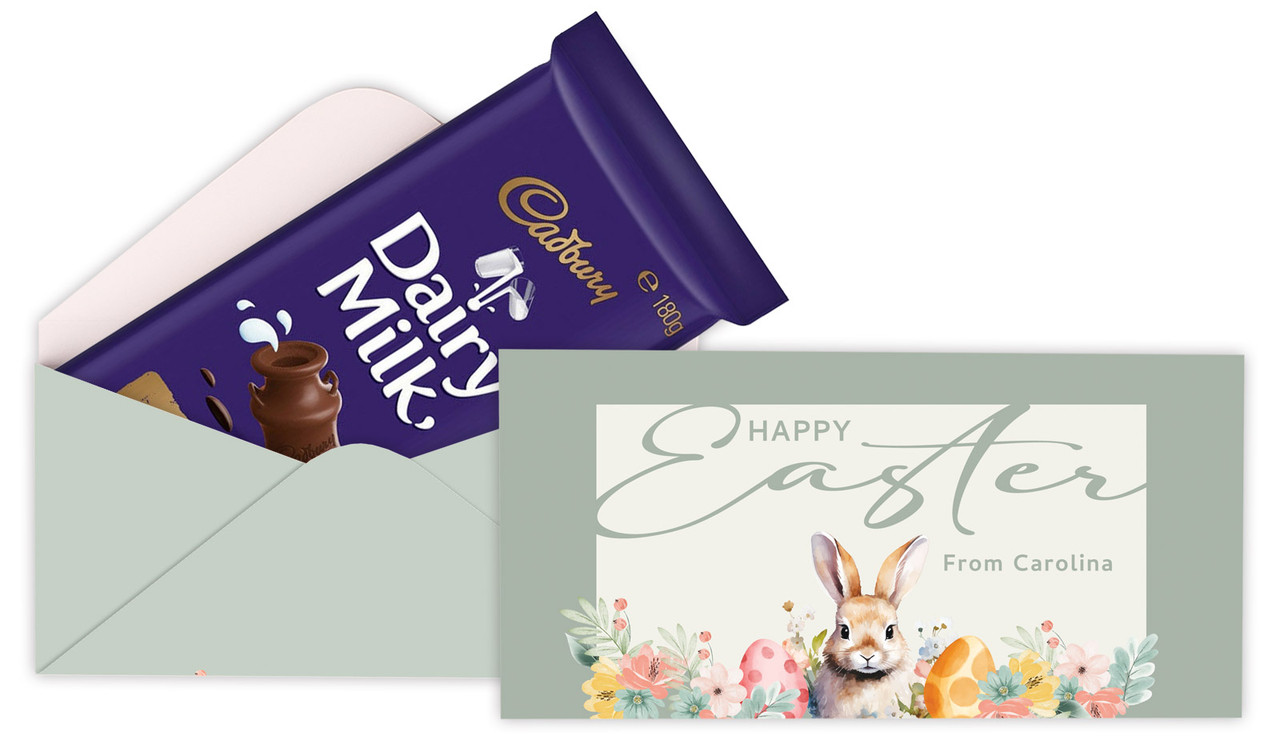Forest Rabbit Personalised Cadbury Bar Box (Box Only)