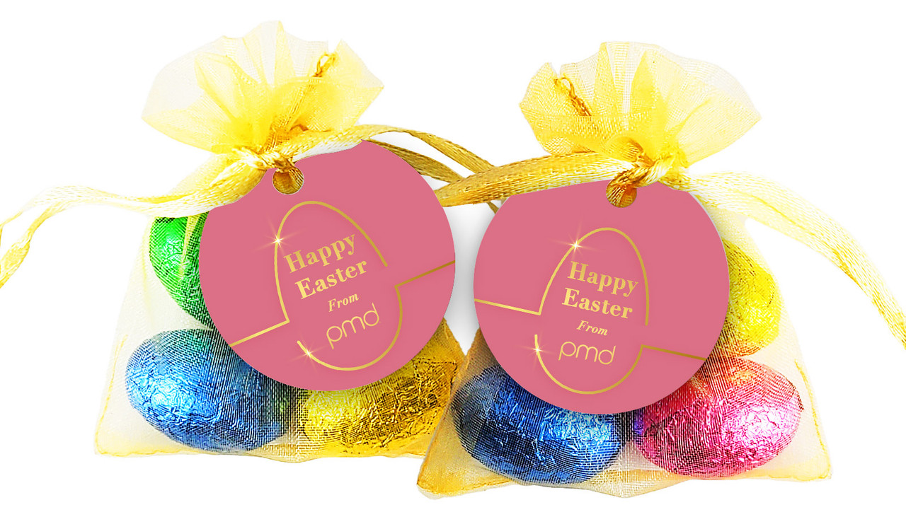 Golden Egg Easter Egg Organza Bag With Tag
