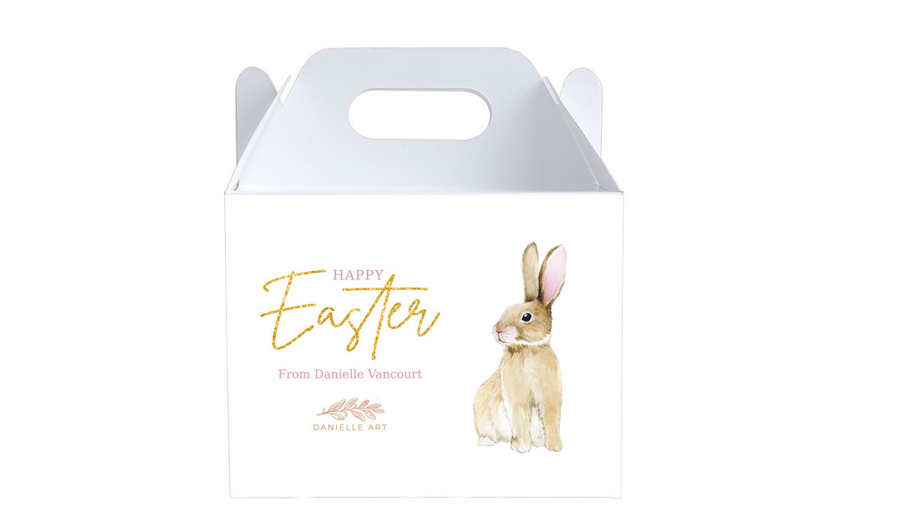 Perfect Bunny Personalised Gable Favour Box