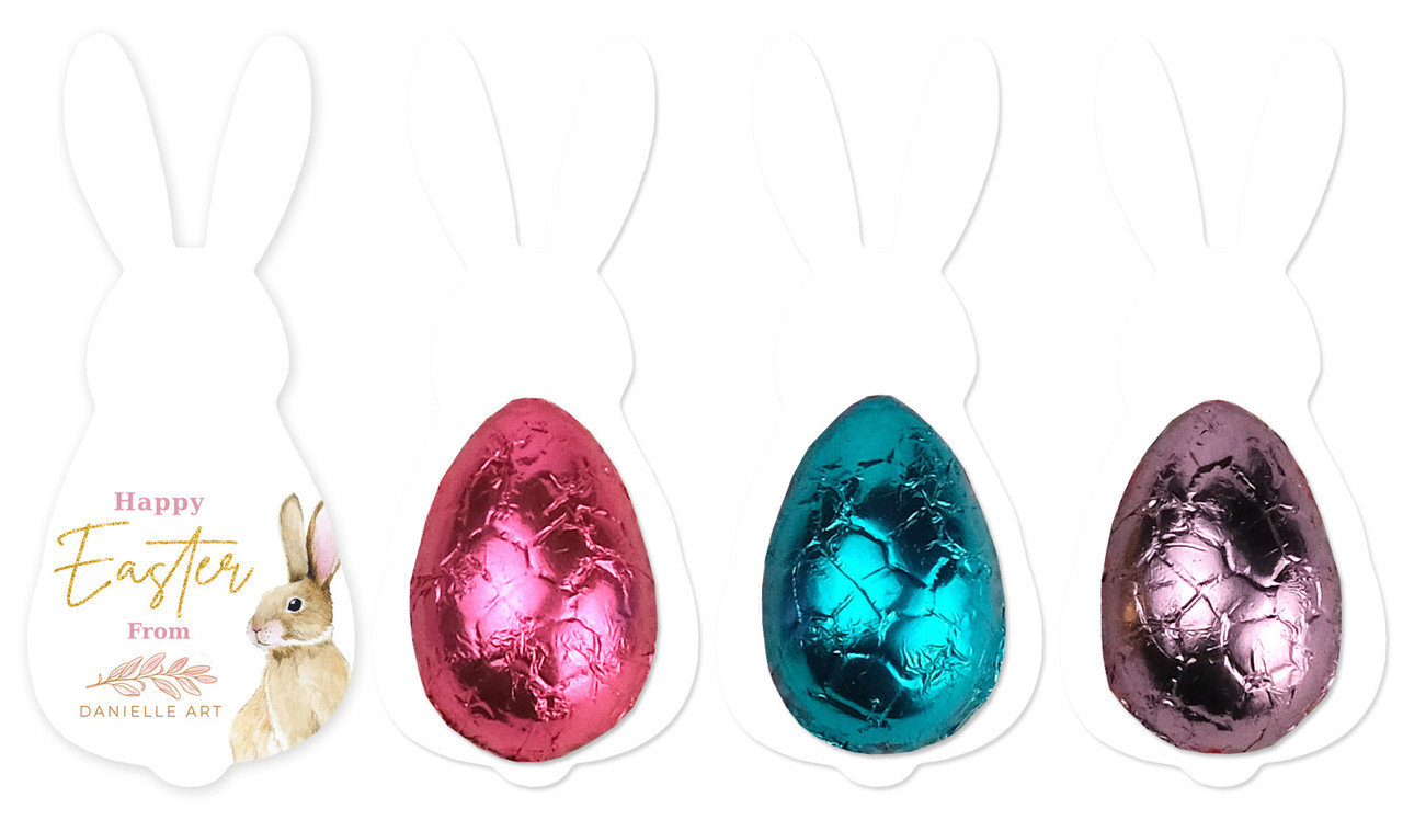Perfect Bunny-Shape Card With Chocolate Half Egg