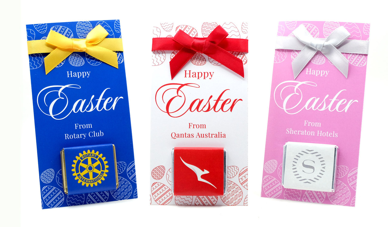 Branded Easter Bow Card With Mini Chocolate