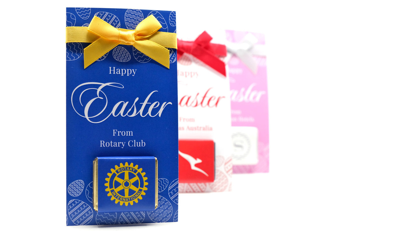Branded Easter Bow Card With Mini Chocolate