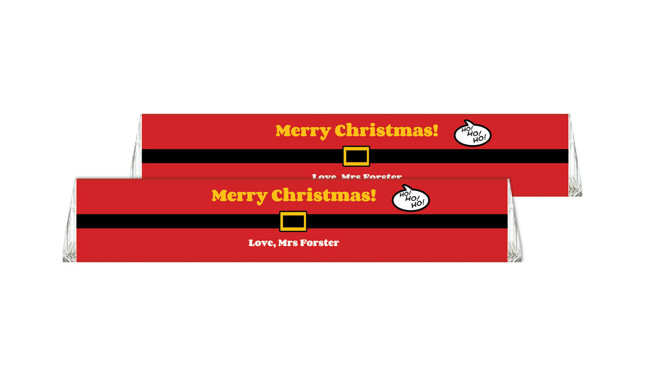 Santa Belt Personalised Christmas Toblerone Chocolates 50g