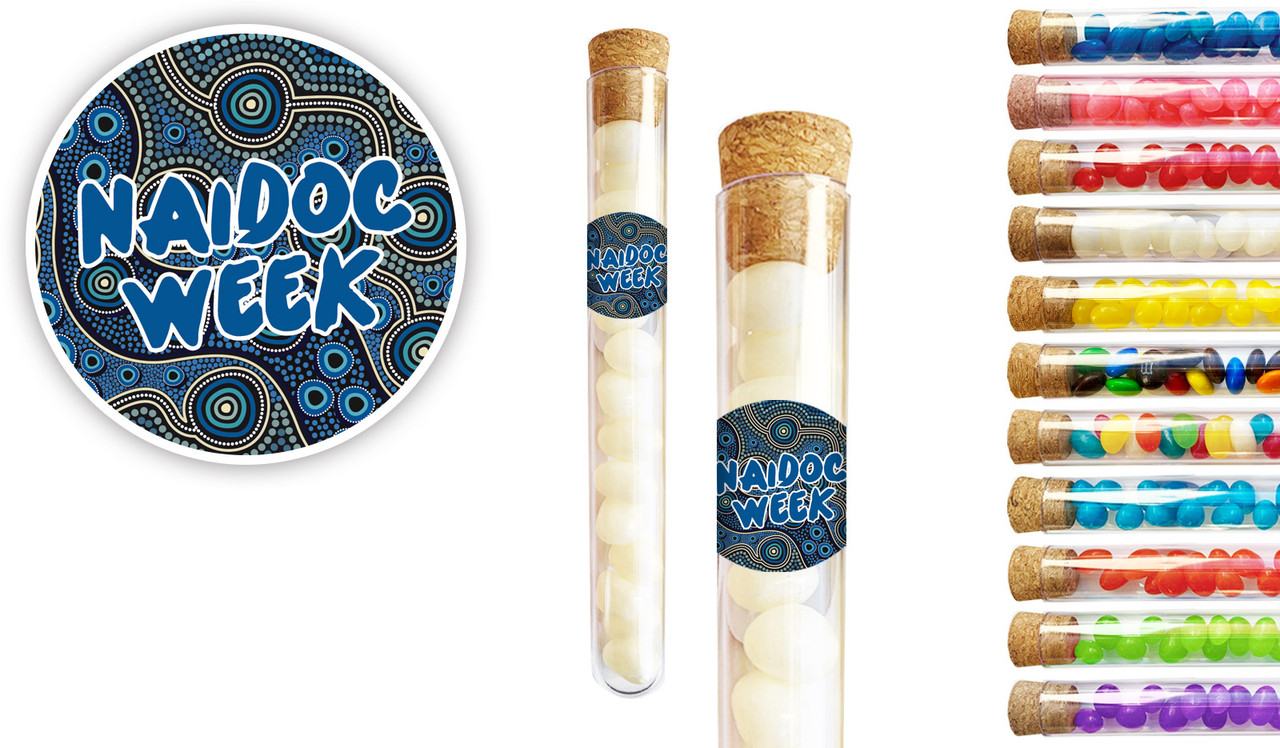 Blue National NAIDOC Week Personalised Test Tubes