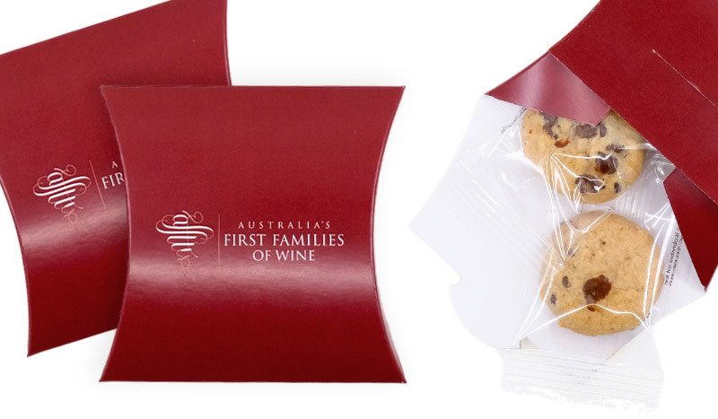 Branded Pillow Box With Bite-Size Cookies